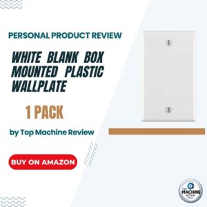 Leviton 88014 001-88014-WHT Single Gang White Blank Box Mounted Plastic Wallplate, 1-Pack