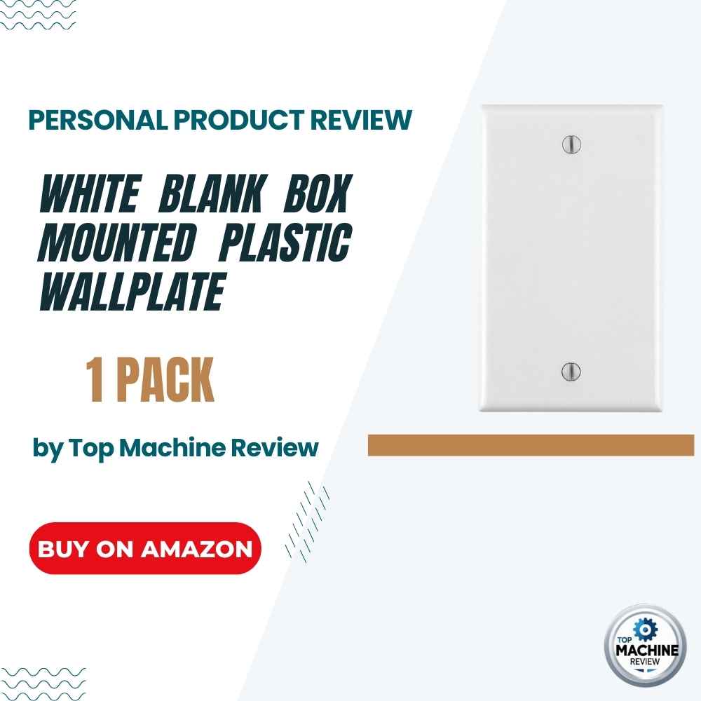 Leviton 88014 001-88014-WHT Single Gang White Blank Box Mounted Plastic Wallplate, 1-Pack